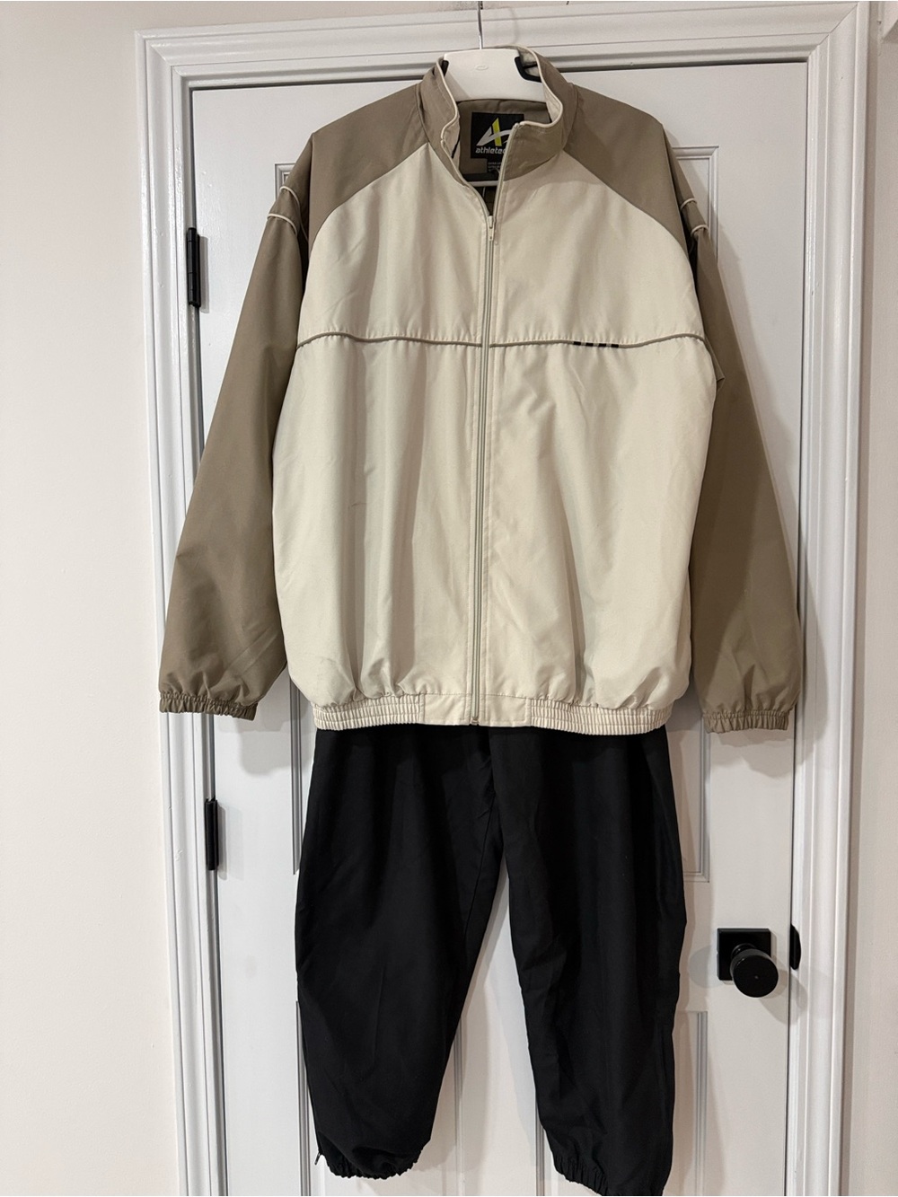 Athletech two-piece track suit 2 Tone Jacket & Black Elastic Waist Jogger Pants